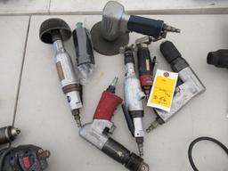 (6) PNEUMATIC AIR TOOLS - CRAFTSMAN REVERSIBLE DRILL RIGHT ANGLE GRINDER, URYU GRINDER, BLUEPOINT
