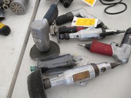 (6) PNEUMATIC AIR TOOLS - CRAFTSMAN REVERSIBLE DRILL RIGHT ANGLE GRINDER, URYU GRINDER, BLUEPOINT