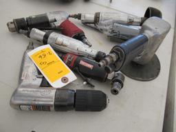 (6) PNEUMATIC AIR TOOLS - CRAFTSMAN REVERSIBLE DRILL RIGHT ANGLE GRINDER, URYU GRINDER, BLUEPOINT