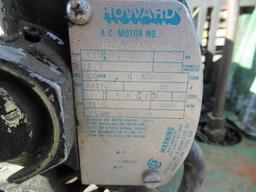 CAMPBELL HAUSFELD AIR COMPRESSOR *NON-RUNNING, & (5) 4.5'' X 4.5'' X 3' STEEL BALLASTS