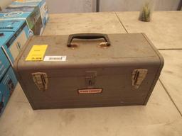 CRAFTSMAN TOOLBOX W/ ASSORTED SOCKETS & WRENCHES