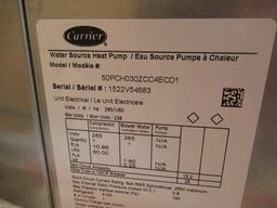 CARRIER WATER SOURCE 50PCH030ZCC4ECD1 HEAT PUMP (UNUSED)