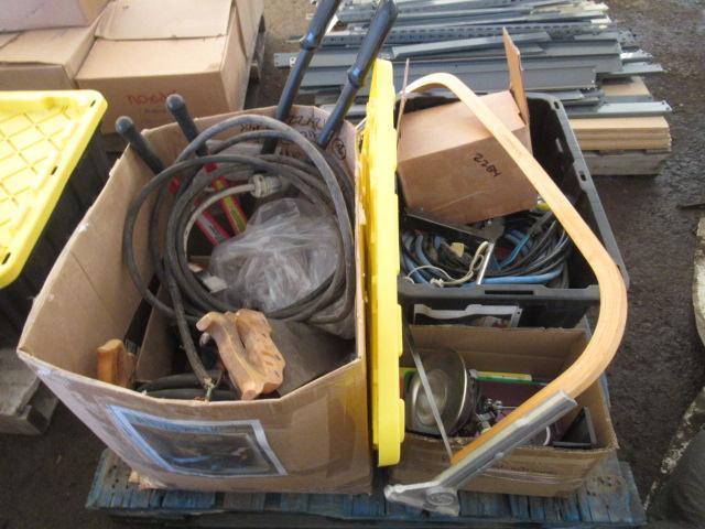 GARDEN HOSE, (2) BOLT CUTTERS, (3) HAND SAWS, & ASSORTED AIR TOOLS, HAND TOOLS, AIR HOSES, & CLAMPS