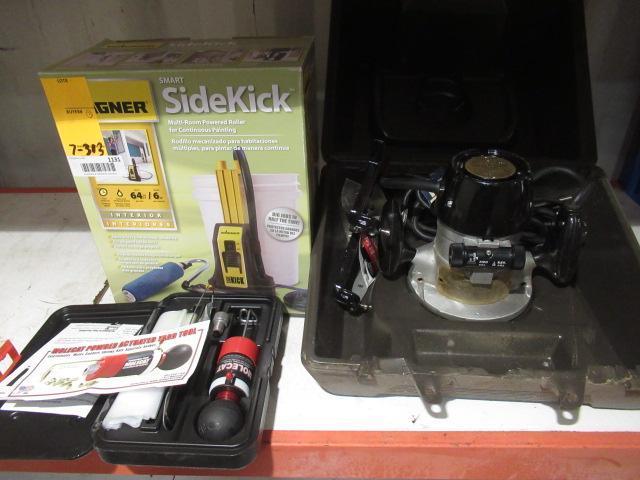 MOLECAT POWDER ACTUATED YARD TOOL, WAGNER SIDEKICK MULTI-ROOM POWERED PAINT ROLLER, & CRAFTSMAN