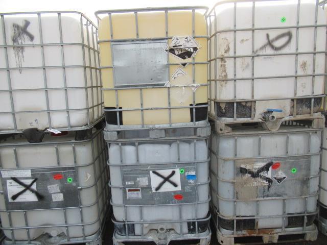 (6) NON-FOOD GRADE IBC TOTES W/ DRAINAGE HOLES