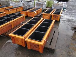(2) 60'' X 18'' 4-POT CEDAR PLANTER BOXES