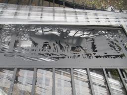 2024 GREATBEAR 20' BI-PARTING IRON GATE W/ RECTANGLE DEER ARTWORK (UNUSED)