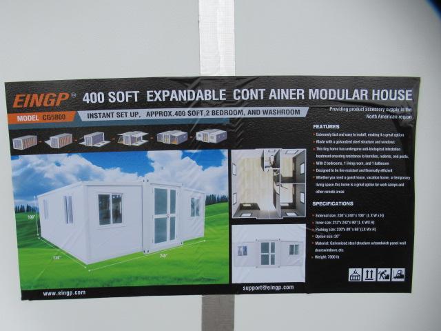 2024 EINGP CG5800 19' X 20' EXPANDABLE BUILDING (UNUSED)