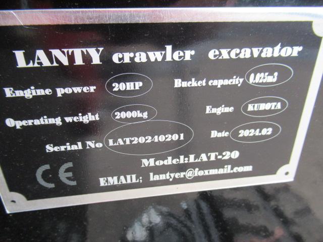 2024 LANTY LAT-20 MINI EXCAVATOR (UNUSED)