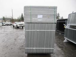 2024 GALVANIZED CORRAL PANELS - (56) 10' X 5' PANELS & CONNECTORS (UNUSED)