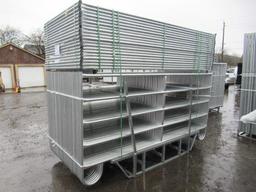 2024 GALVANIZED CORRAL PANELS - (56) 10' X 5' PANELS & CONNECTORS (UNUSED)