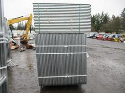 2024 GALVANIZED CORRAL PANELS - (56) 10' X 5' PANELS & CONNECTORS (UNUSED)