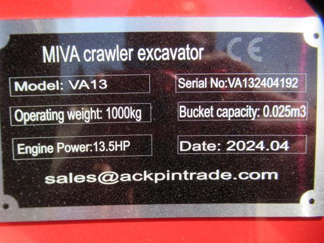 2024 MIVA VA13 MINI EXCAVATOR (UNUSED)