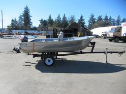 1988 HULLS WESTCOASTER U-123 12' ALUMINUM FISHING BOAT