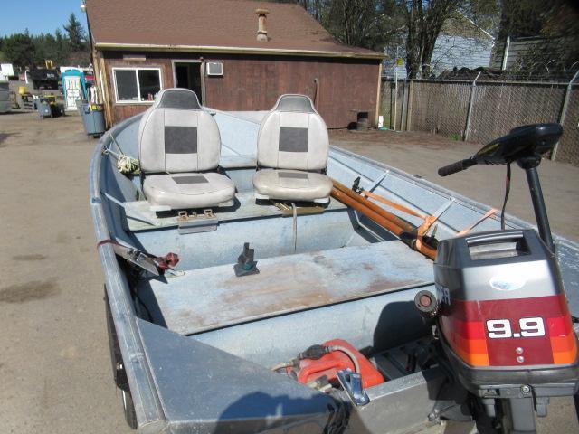 1988 HULLS WESTCOASTER U-123 12' ALUMINUM FISHING BOAT