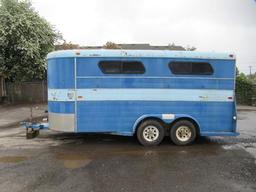 1987 CHARMAC 18' TANDEM AXLE HORSE TRAILER