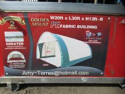 2024 GOLDEN MOUNT 20' X 30' X 12' PE FABRIC BUILDING (UNUSED)