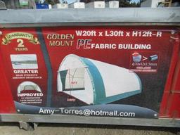 2024 GOLDEN MOUNT 20' X 30' X 12' PE FABRIC BUILDING (UNUSED)