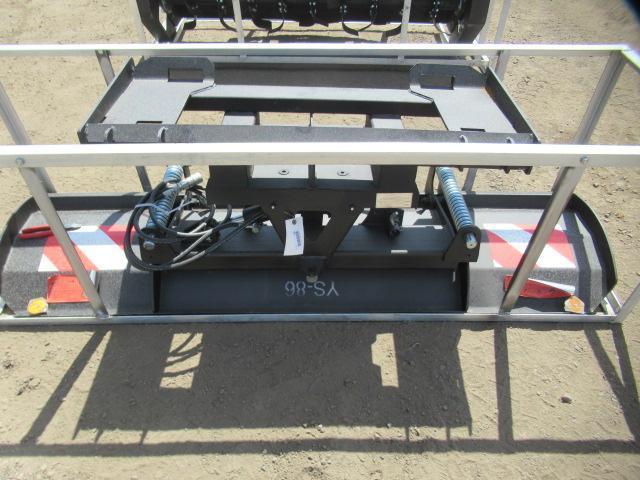 2024 7' SKID STEER HYDRAULIC SWIVEL BLADE PLOW ATTACHMENT (UNUSED)