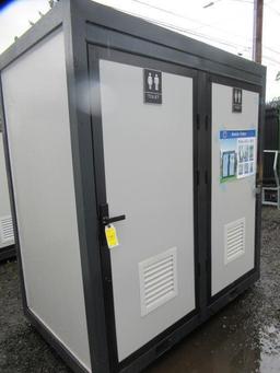 2024 SIMPLE SPACE 6.5' X 4' PORTABLE RESTROOM W/ (2) SEPARATE STALLS (UNUSED)