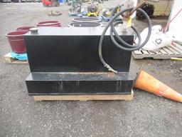 TRUCK SLIP FUEL TANK W/ MANUAL PUMP, HOSE & NOZZLE