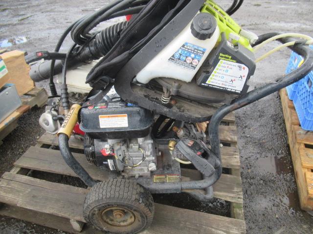 PREDATOR 2500 PSI GAS PRESSURE WASHER W/ WAND, RYOBI BP42 185MPH GAS BACKPACK BLOWER, & DEWALT