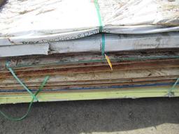 ASSORTED 4' W PLYWOOD, SHEET ROCK & TREX