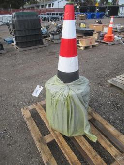 (20) 2024 SIMPLE SPACE 15'' X 27'' FLUORESCENT SAFETY TRAFFIC CONES (UNUSED)