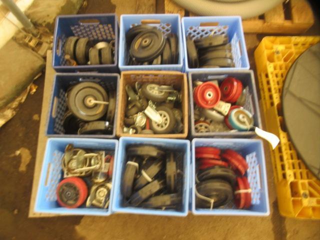 ASSORTED SWIVEL & STATIONARY CASTERS