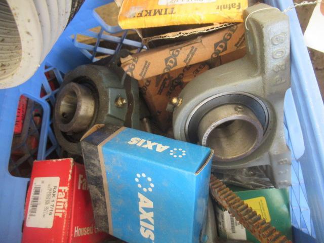 4'' FLEX TUBE, GEAR/SPROCKET CHAIN, & ASSORTED PISTON SEALS, CAM FOLLOWERS, MACHINE BEARINGS, & SELF