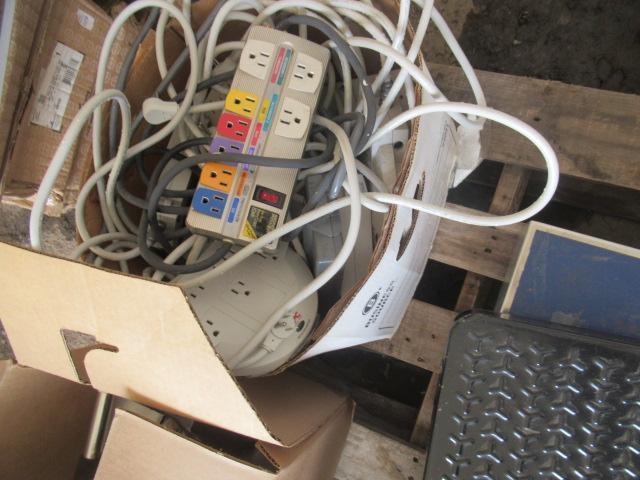 ASSORTED SURGE PROTECTORS, PLATFORM SCALES & PACKAGING TAPE GUNS