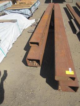 10'' X 4'' X 12' 2'', 8'' X 4'' X 12', & (2) 10'' 5'' X 15' 5'' STEEL SQUARE BEAMS