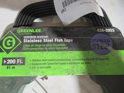 GREENLEE 438-20SS SILVER STREAK STAINLESS STEEL FISH TAPE REEL