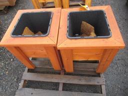 (2) 20'' X 20'' 1-POT CEDAR PLANTER BOXES (UNUSED)