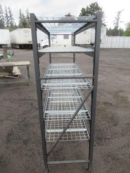 6' X 2' X 6' STEEL SHELVING W/ GRATED SHELVES