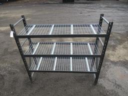 6' X 2' X 6' STEEL SHELVING W/ GRATED SHELVES