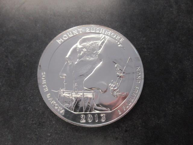 2013 MOUNT RUSHMORE 5OZ SILVER COIN