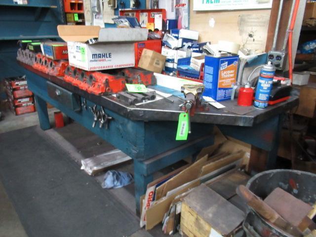 32'' X 8' 8'' METAL TOP WORKBENCH