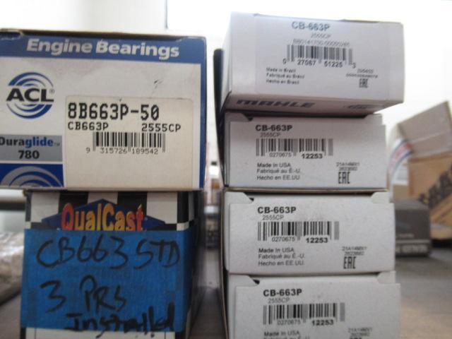 CONTENTS OF SHELF - ASSORTED ENGINE BEARINGS