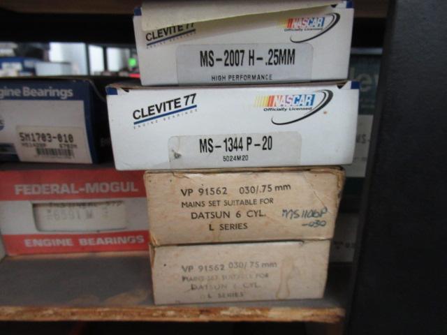 CONTENTS OF SHELF - ASSORTED ENGINE BEARINGS