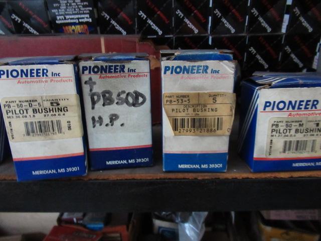 CONTENTS OF SHELF - ASSORTED CYLINDER HEAD VALVES, VALVE GUIDES & VALVE SPRINGS