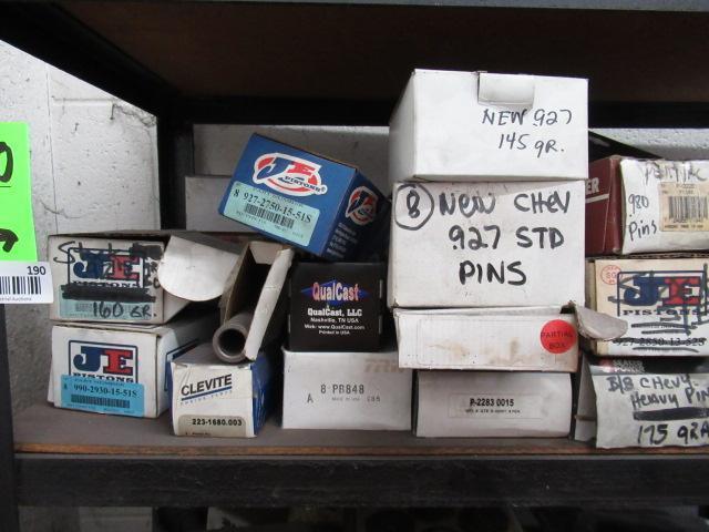 CONTENTS OF SHELF - ASSORTED CONNECTING ROD PINS & BUSHINGS