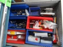 CONTENTS OF DRAWER - ASSORTED TOOLING & COLLETS