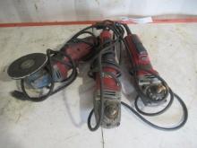 (3) MILWAUKEE 4.5'' CORDED ANGLE GRINDERS