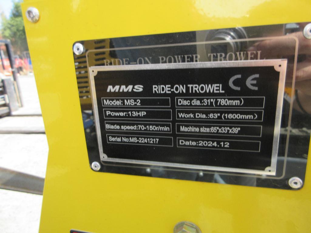 2025 MMS MS-2 RIDE-ON POWER TROWEL (UNUSED)