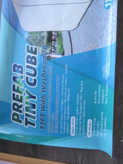 2025 PREFAB 13' X 88" X 94" TINY CUBE PORTABLE BUILDING (UNUSED)