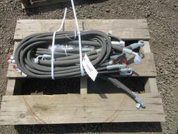 ASSORTED 2025 MINI EXCAVATOR/SKID STEER HYDRAULIC HOSES & FITTINGS (UNUSED)