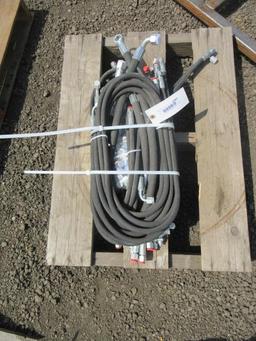 ASSORTED 2025 MINI EXCAVATOR/SKID STEER HYDRAULIC HOSES & FITTINGS (UNUSED)