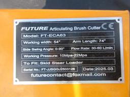 2025 FUTURE FT-ECA63 54'' SKID STEER ARTICULATING BRUSH CUTTER ATTACHMENT (UNUSED)