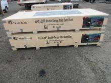 2025 KJ K3325G 33' X 25' DOUBLE GARAGE STEEL BARN SHED (UNUSED)